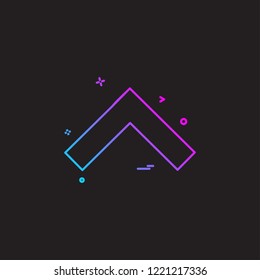 Up arrow icon design vector 