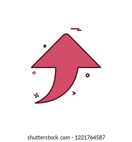 Up arrow icon design vector