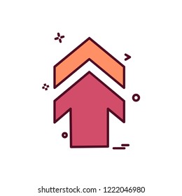 Up arrow icon design vector