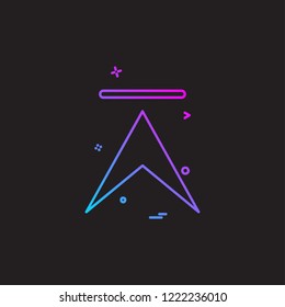 Up arrow icon design vector