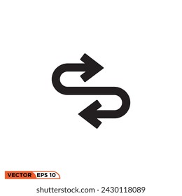 Diseño de icono de flecha vector gráfico de plantilla, signo y símbolo