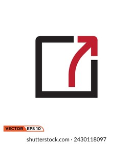 Arrow icon design vector graphic of template, sign and symbol