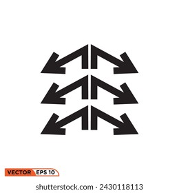 Diseño de icono de flecha vector gráfico de plantilla, signo y símbolo