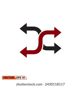Pfeil-Symbol-Design-Vektor-Grafik der Vorlage, des Zeichens und des Symbols