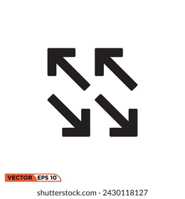 Diseño de icono de flecha vector gráfico de plantilla, signo y símbolo