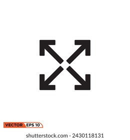 Arrow icon design vector graphic of template, sign and symbol