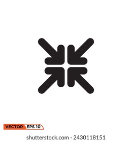 Arrow icon design vector graphic of template, sign and symbol
