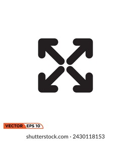 Arrow icon design vector graphic of template, sign and symbol