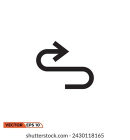 Arrow icon design vector graphic of template, sign and symbol