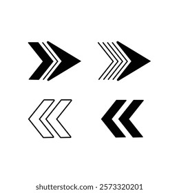 Arrow icon design.  Arrow vector icon illustration. Black arrow icon isolated on a white background.