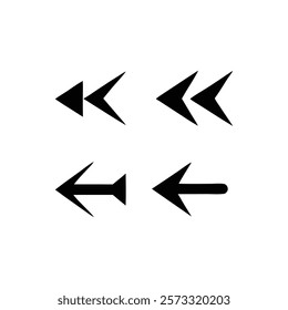 Arrow icon design.  Arrow vector icon illustration. Black arrow icon isolated on a white background.