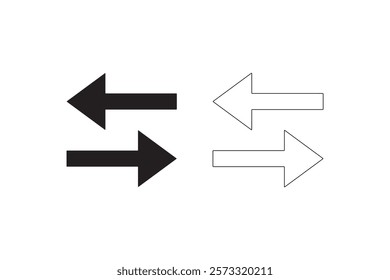 Arrow icon design.  Arrow vector icon illustration. Black arrow icon isolated on a white background.