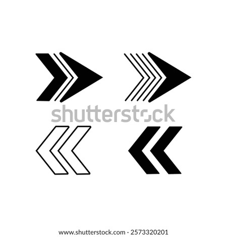 Arrow icon design.  Arrow vector icon illustration. Black arrow icon isolated on a white background.