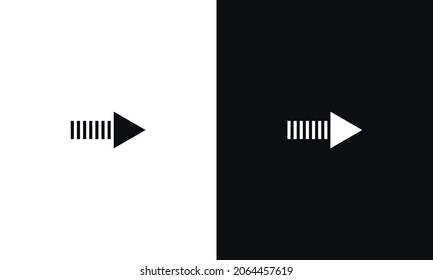 arrow icon design vector on white and black background