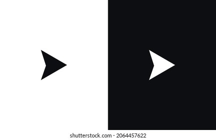 arrow icon design vector on white and black background