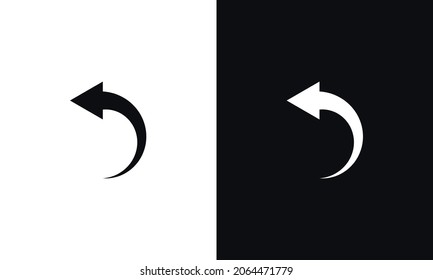 arrow icon design vector on white and black background