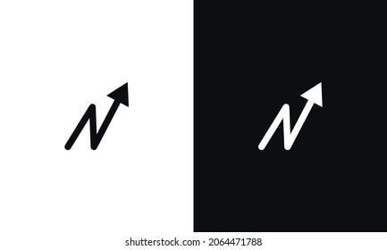 arrow icon design vector on white and black background