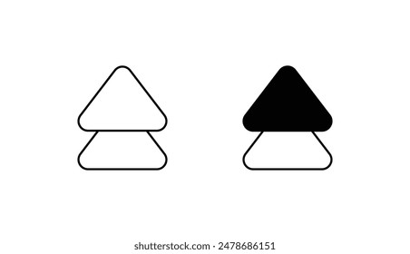 Arrow Up icon design with white background stock illustration