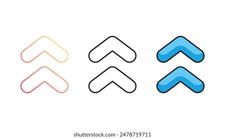 Arrow Up icon design with white background stock illustration
