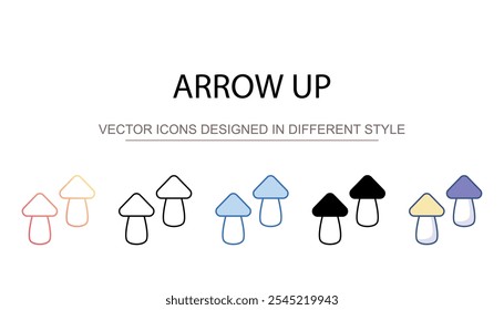Arrow Up icon design with white background stock illustration