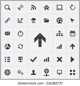 arrow up icon. development, soft icons universal set for web and mobile