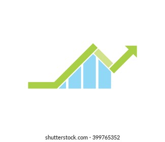 arrow icon diagram chart graph bar data image icon