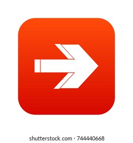 Arrow icon digital red for any design isolated on white vector illustration