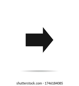 Arrow icon directing right vector illustration.Next pointer symbol.Right arrow icon