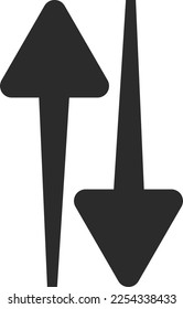 Arrow icon, direction arrow icon black vector
