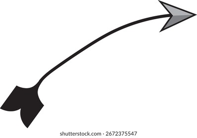 Arrow icon direction closeup brushstroke
