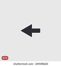 Arrow icon. Direction left symbol. Flat design style. Made vector illustration