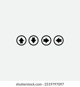 Icono de flecha, logotipo de dirección Plantilla de Vector totalmente editable