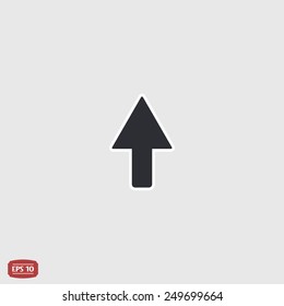 Arrow icon. Direction right or up symbol. Flat design style. Made vector illustration