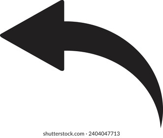 Arrow icon, direction sign, black arrow vector