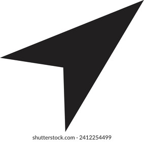 Icono de flecha, signo de dirección, vector de flecha negra