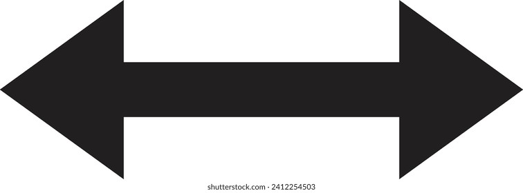 Arrow icon, direction sign, black arrow vector