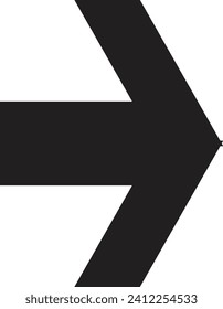 Arrow icon, direction sign, black arrow vector
