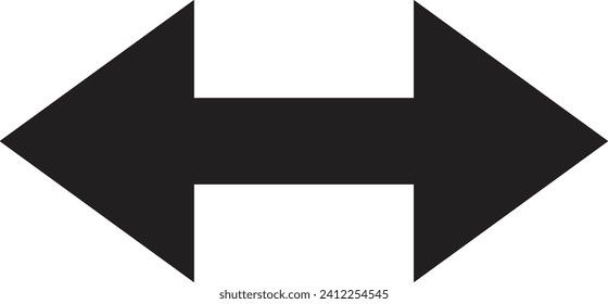 Arrow icon, direction sign, black arrow vector