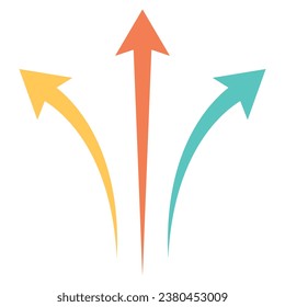 arrow icon, direction sign, navigation symbol, growth sign in business