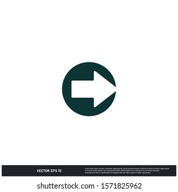 Arrow icon direction symbol logo template