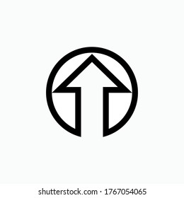 Arrow Up Icon. Direction Symbol - Vector.