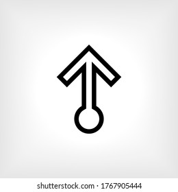 Pfeil nach oben Symbol. Richtungssymbol - Vektorgrafik.