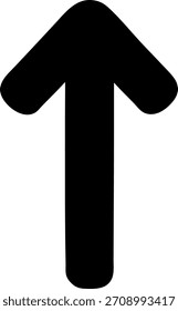 Icono de flecha arriba. Símbolo de dirección o Cargar.