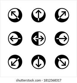 Arrow Icon, Direction Arrow Icon Vector Art Illustration