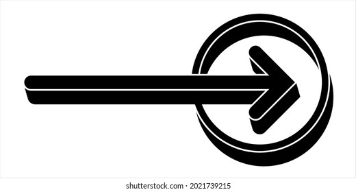 Arrow Icon, Direction Arrow Icon Vector Art Illustration