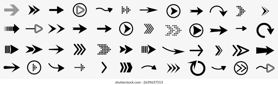 Arrow icon direction vector symbol mouse link flat design interface download click up down black red shape background computer simple web button navigation

