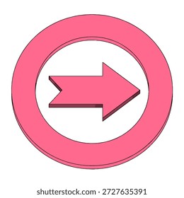 Pfeilsymbol-Richtungssymbolelement auf weißem Hintergrund. Vektorgrafik.