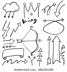 arrow icon doodle simple line