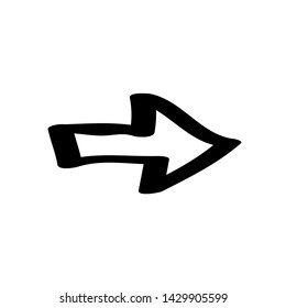 arrow icon doodle style design element