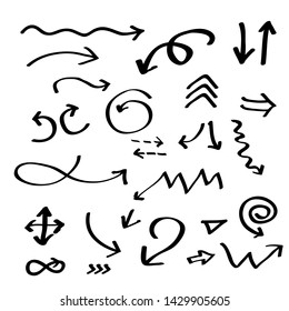 arrow icon doodle style design element